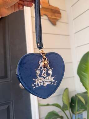 Juicy Couture Need More Juicy Heart Wristlet in Regal Blue